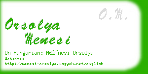 orsolya menesi business card